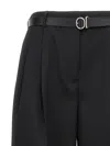 Jil Sander Bell-bottom Pants In Wool In Black