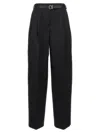 Jil Sander Bell-bottom Pants In Wool In Nero