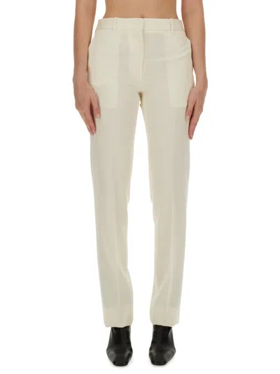 Jil Sander Wool Pants In Powder