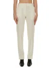 Jil Sander Regular Fit Wool Pants For Women In Powder