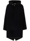 Jil Sander Wool Parka In Black