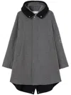 Jil Sander Jw-print Hooded Parka Coat In Grey