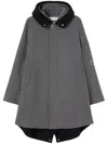 Jil Sander Jw-print Hooded Parka Coat In Grey