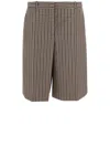 Jil Sander Wool Plaid Pattern Short Pants In Brown