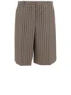 Jil Sander Wool Plaid Pattern Short Pants In Brown