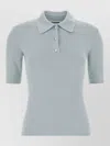 Jil Sander Wool Polo Shirt Collar Short Sleeves In Animal Print