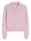 Jil Sander Wool Polo Sweater In Pink