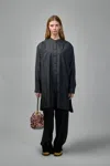 Jil Sander Wool Poplin Shirt In Black