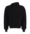 Jil Sander Wool Ribbed Sweater In Black