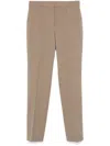 Jil Sander Wool Ripstop Trousers In Brown