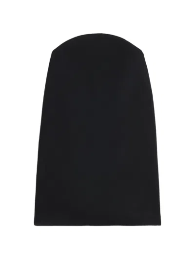 Jil Sander Wool Sablé Skirt In Black