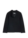 Jil Sander Wool Sablé Structured Jacket In Black