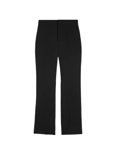 Jil Sander Wool Sablé Tailored Trousers In Black