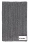 Jil Sander Logo-patch Ribbed-knit Scarf