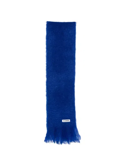 Jil Sander Wool Scarf In Blue