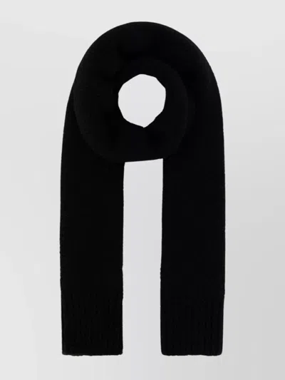 Jil Sander Wool Scarf With Ribbed Edges And Soft Texture