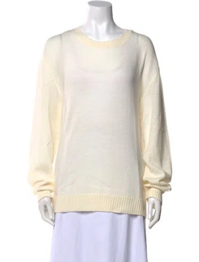 Pre-owned Jil Sander Wool Scoop Neck Sweater W/ Tags In Neutral