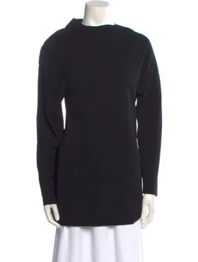Pre-owned Jil Sander Wool Scoop Neck Sweatshirt In Black