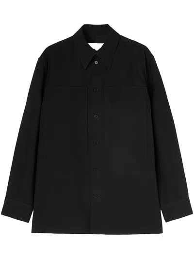 Jil Sander Wool Shirt In Black