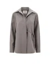 Jil Sander Wool Shirt With V-neckline And Front Tie In Green
