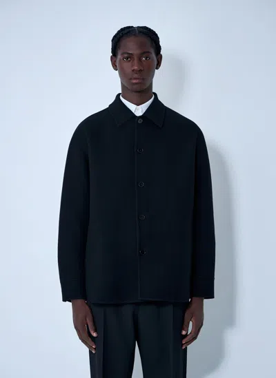 Jil Sander Men Wool Shirt In Black