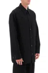 Jil Sander Virgin Wool Crêpe Gabardine Shirt In Black