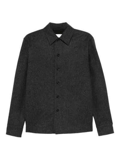 Jil Sander Wool Shirt In Gray