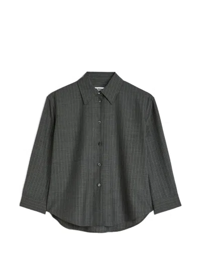 Jil Sander Wool Shirt In Gray