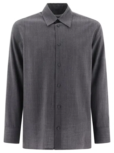 Jil Sander Wool Shirt In Gray