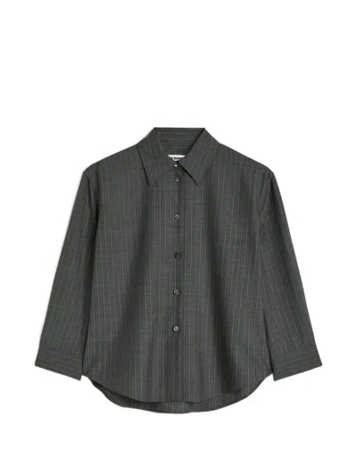 Jil Sander Wool Shirt In Grey