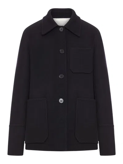Jil Sander Wool Shirt-jacket In Black