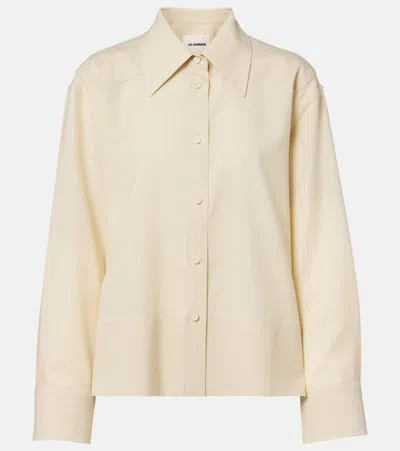 Jil Sander Wool Shirt In Neutral