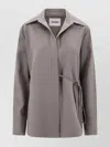 Jil Sander Wool Shirt With V-neckline And Front Tie