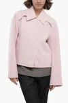 Jil Sander Woman Coat Pink Size 4 Wool In Pink