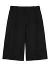 Jil Sander Wool Shorts In Black