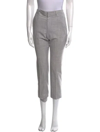 Pre-owned Jil Sander Wool Skinny Leg Pants In Gray