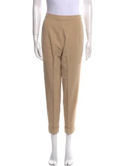 Pre-owned Jil Sander Wool Skinny Leg Pants In Neutral