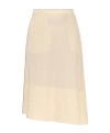 Jil Sander Asymmetric Midi Skirt In Gold