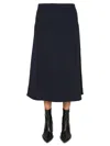 Jil Sander Wool Skirt In Black