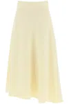 Jil Sander Wool Knit Midi Skirt In Bright Yellow (yellow)