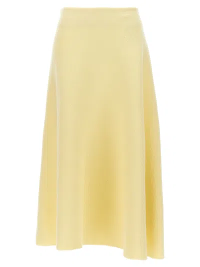 Jil Sander Wool Skirt Skirts Yellow
