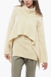 Jil Sander Wool Sleeveless Sweater With Removable Wrap