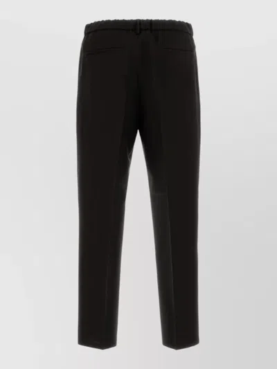 Jil Sander Wool Slim Fit Tailored Pants Versatile In Black