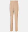 Jil Sander Cropped Tailored Pant Front Crease In Beige