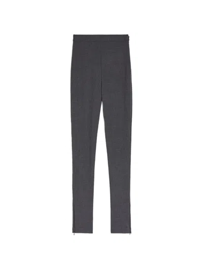 Jil Sander Wool Slim Trousers Seamless Design Cut In Black