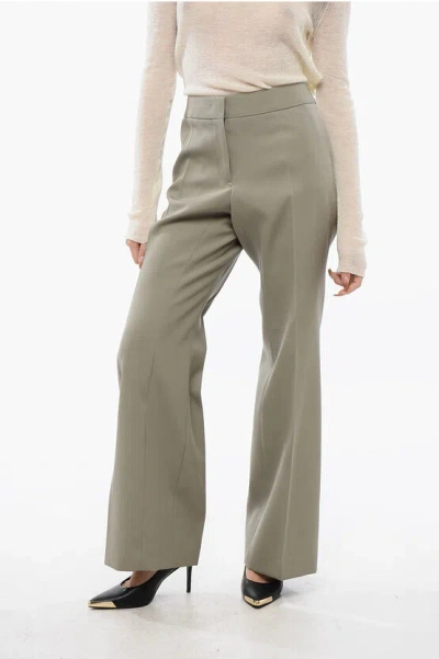 Jil Sander Wool Straight-leg Pants In Green