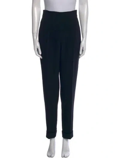 Pre-owned Jil Sander Wool Straight Leg Pants In Black