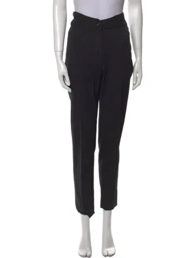 Pre-owned Jil Sander Wool Straight Leg Pants In Black