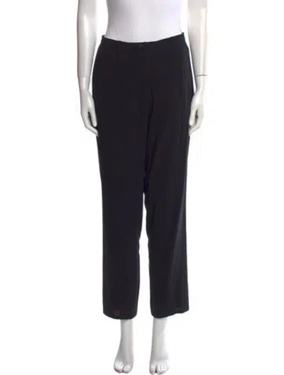 Pre-owned Jil Sander Wool Straight Leg Pants In Black