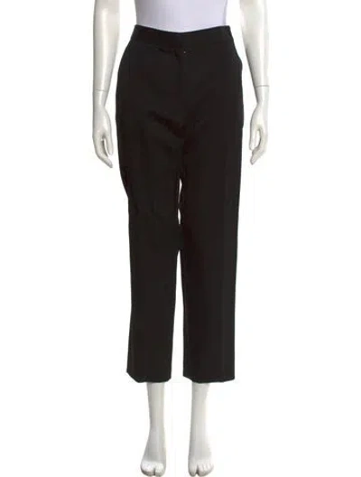 Pre-owned Jil Sander Wool Straight Leg Pants In Black